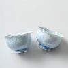 Glacial Blue Tea Cup - Flower Shape Crystallized Glazed Ceramic 80ml