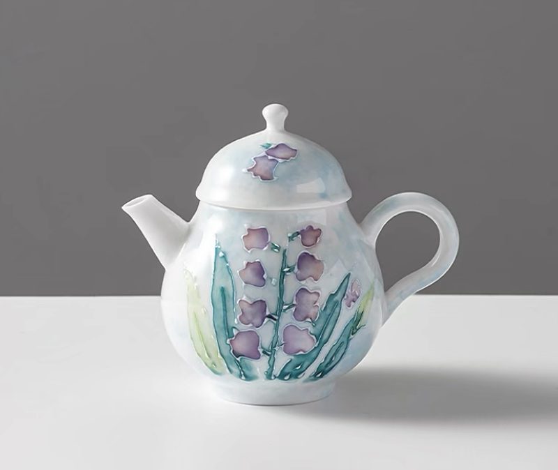 Handmade Teapot Lily of the Valley