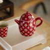 Lang Red Pipa Pattern Teapot