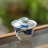 Hand-Painted Blue Magnolia Gaiwan-2