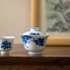 Hand-Painted Blue Magnolia Gaiwan-3