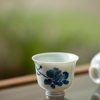 Hand-Painted Blue Magnolia Tea Cup-2