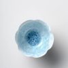 Glacial Blue Tea Cup - Flower Shape Crystallized Glazed Ceramic 80ml