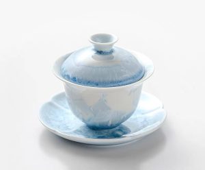 Blue Ice Crystal Gaiwan - Crystallized Glazed Ceramic 100ml