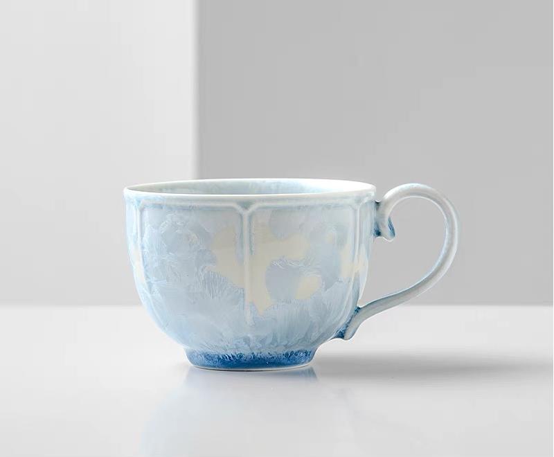 Blue Ice Crystal Tea Cup - Coffee Cup - Couple Cup 180ml