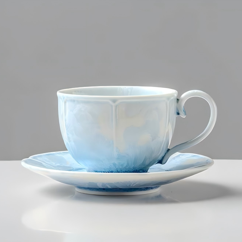 Blue Ice Crystal Tea Cup - Coffee Cup - Couple Cup