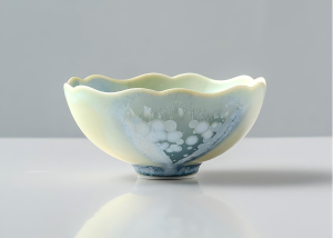 Ocean Bloom Flower Tea Cup - Crystallized Glazed Ceramic