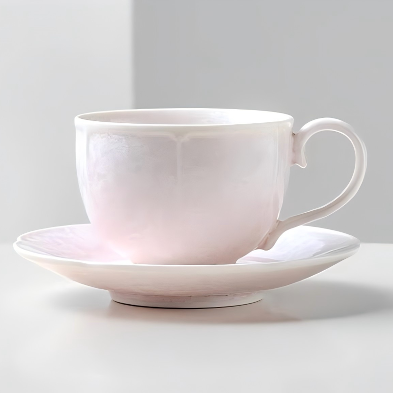 Pink Ice Crystal Tea Cup - Coffee Cup - Couple Cup