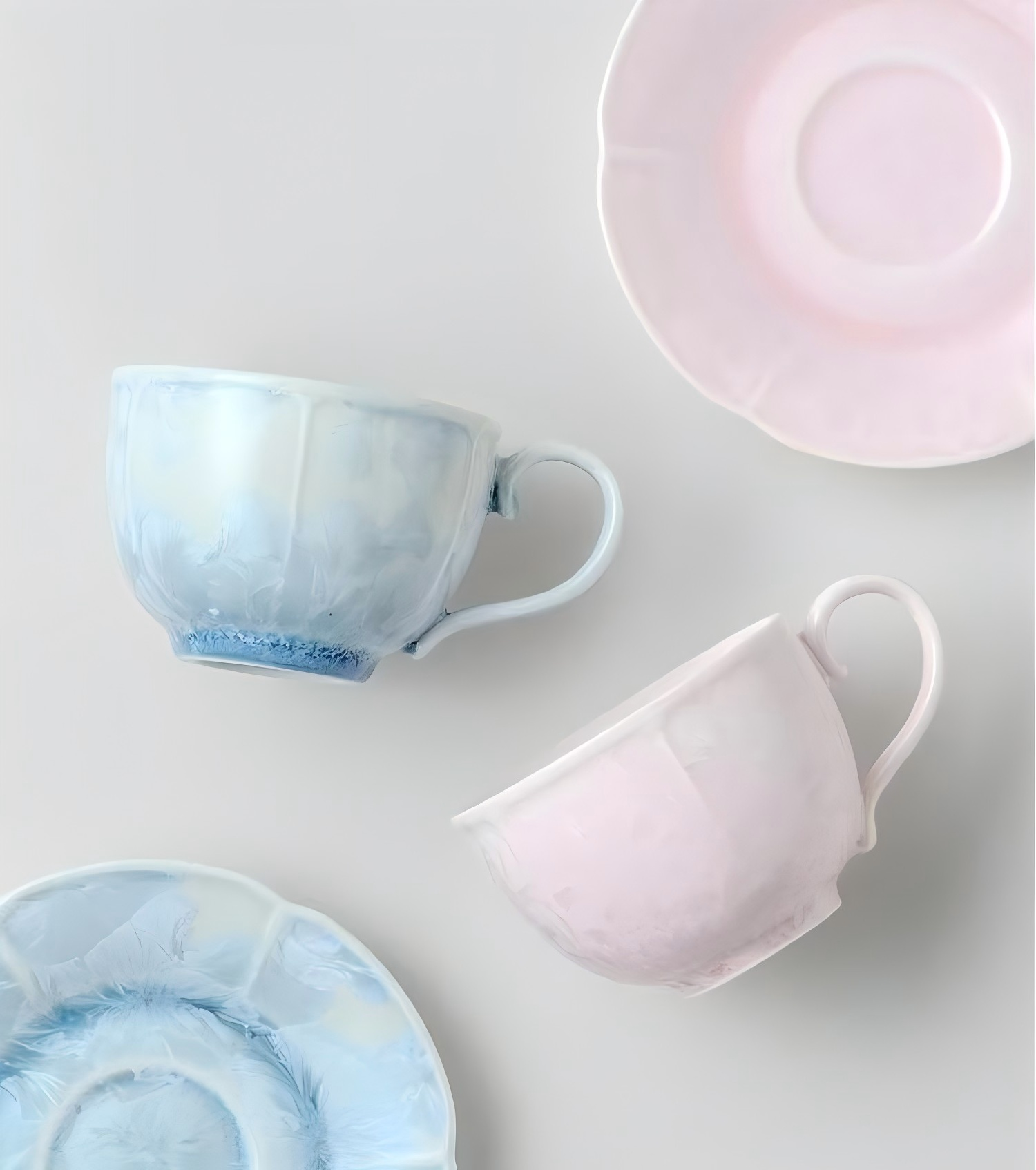 ice crystal tea cup couple