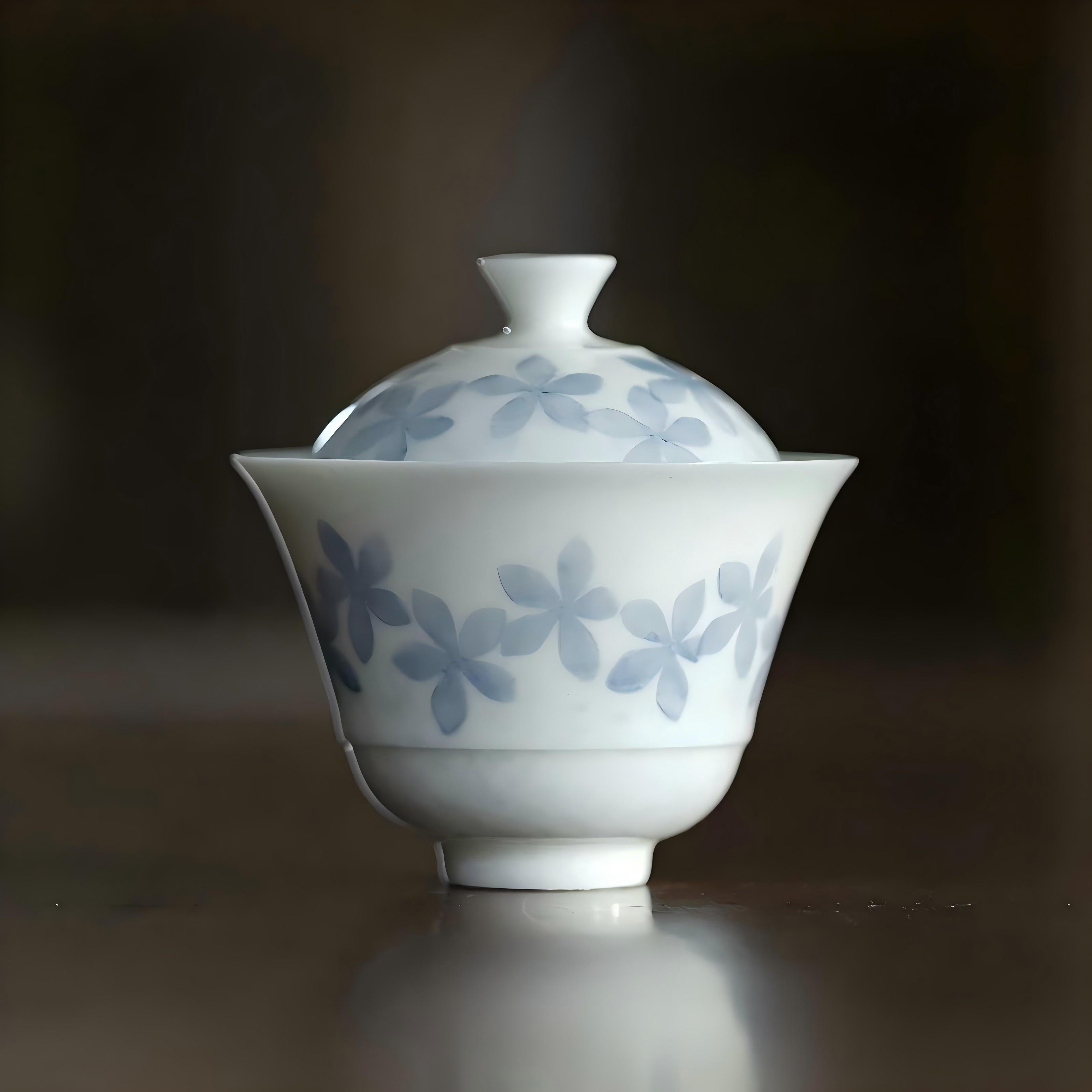 Blue Floral Gaiwan