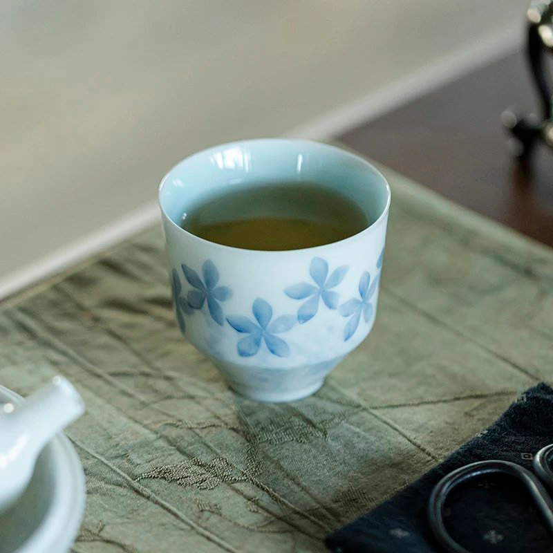 Blue Floral Tea Cup