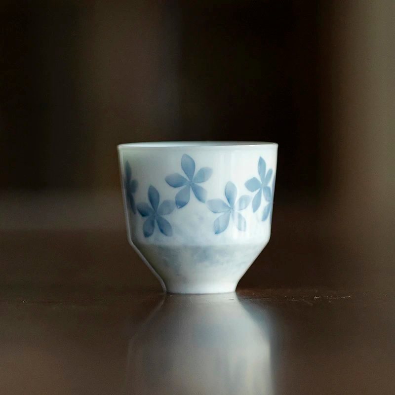 Blue Floral Tea Cup