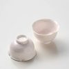 Glacial Pink Tea Cup - Flower Shape Crystallized Glazed Ceramic 80ml