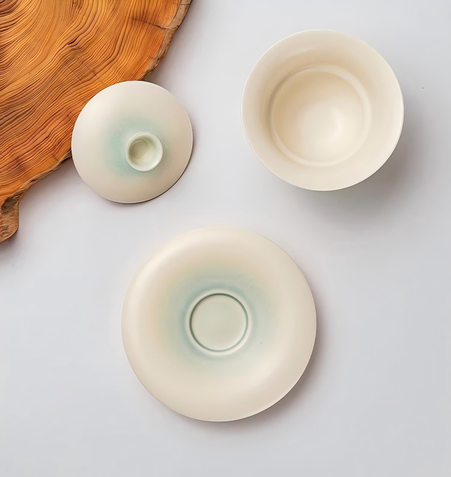 Gourd-Shaped Gaiwan - Gradient Green