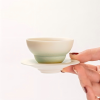 Gourd-Shaped Tea Cup - Gradient Green