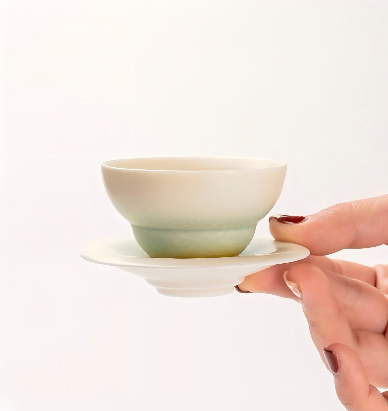 Gourd-Shaped Tea Cup - Gradient Green