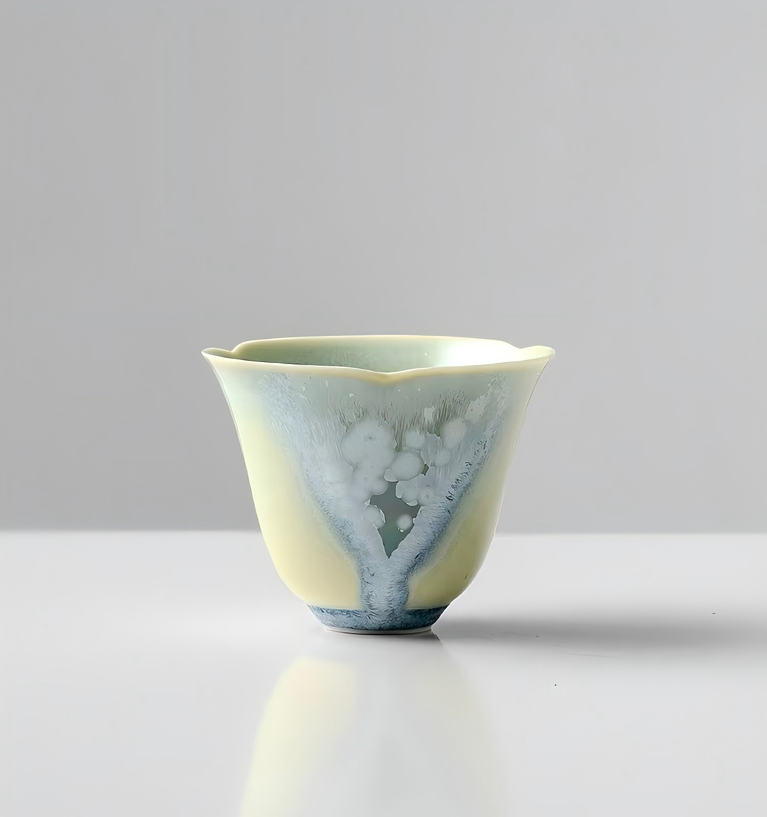 Ocean Bell Tea Cup - Crystallized Glazed Ceramic