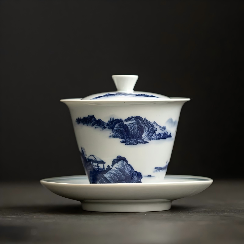 Ancient Green Serenity Sancai Gaiwan – Fisherman's Tale