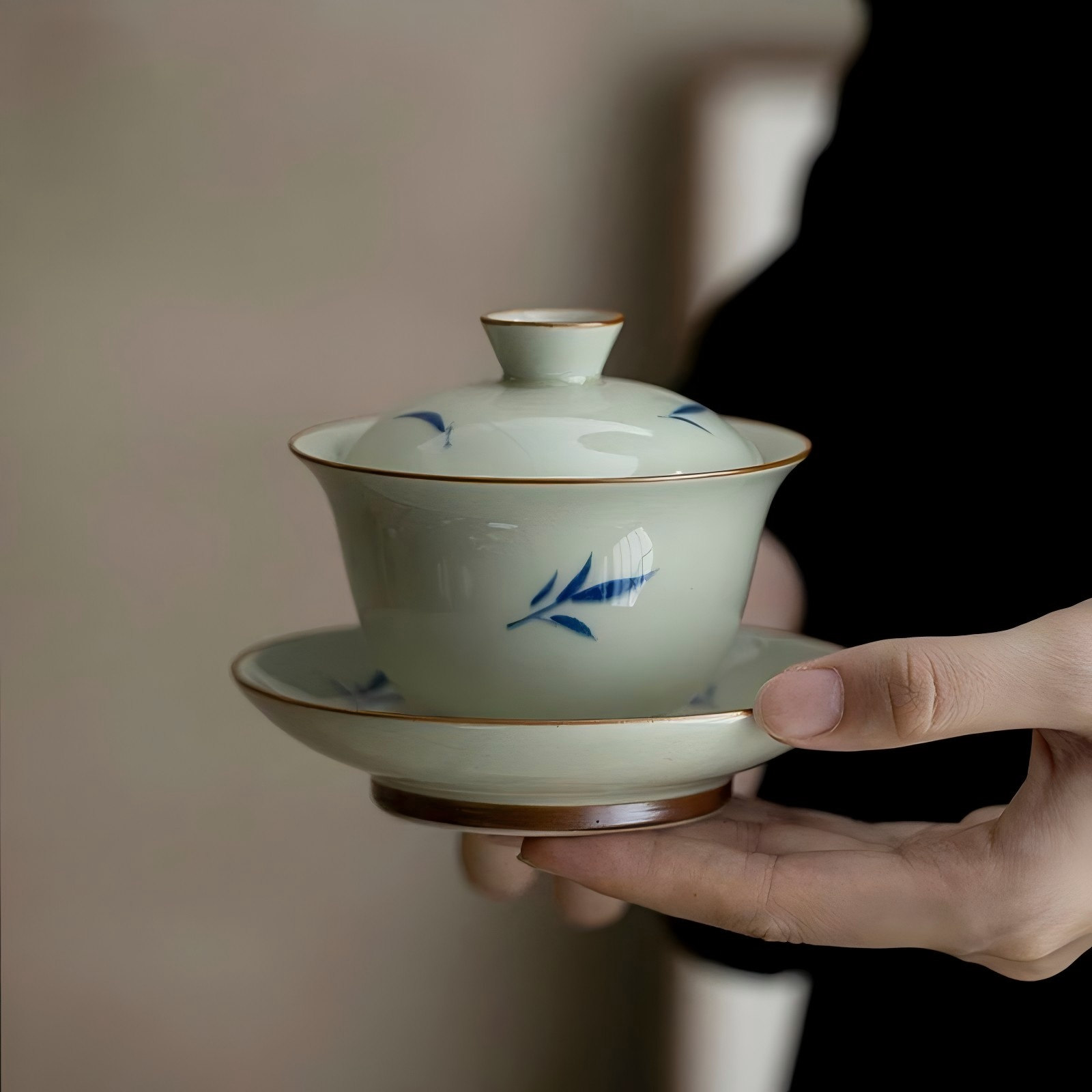 Falling Bamboo Sancai Gaiwan