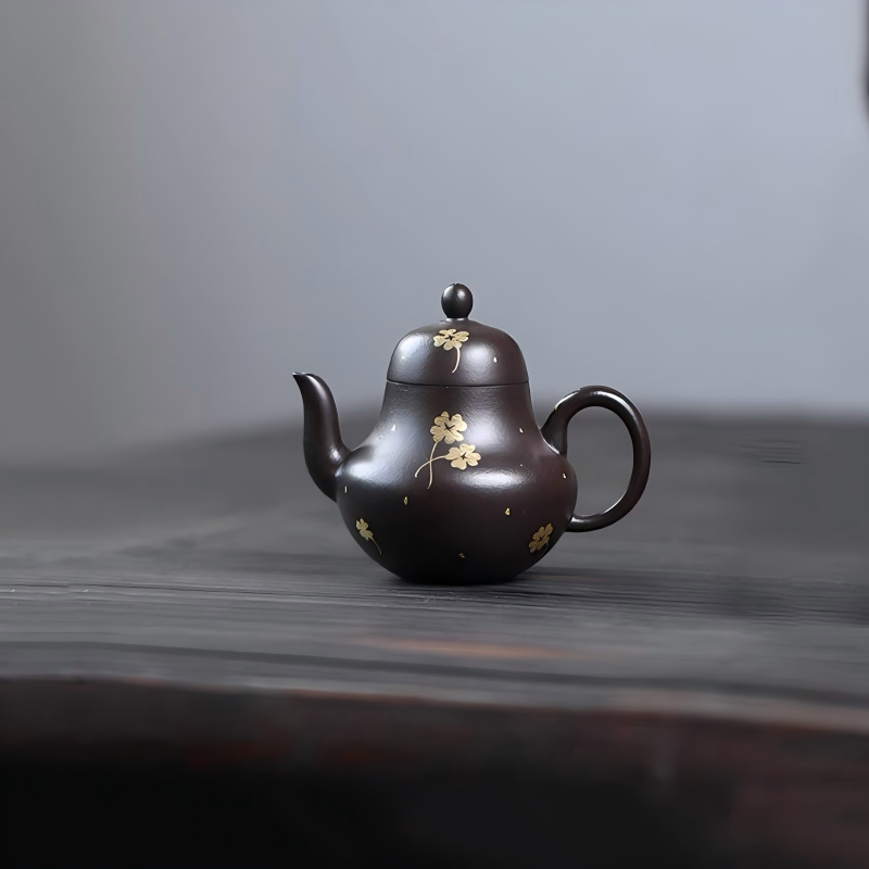 Handmade Gold-Flecked Wuhui Siting Yixing Zisha Teapot