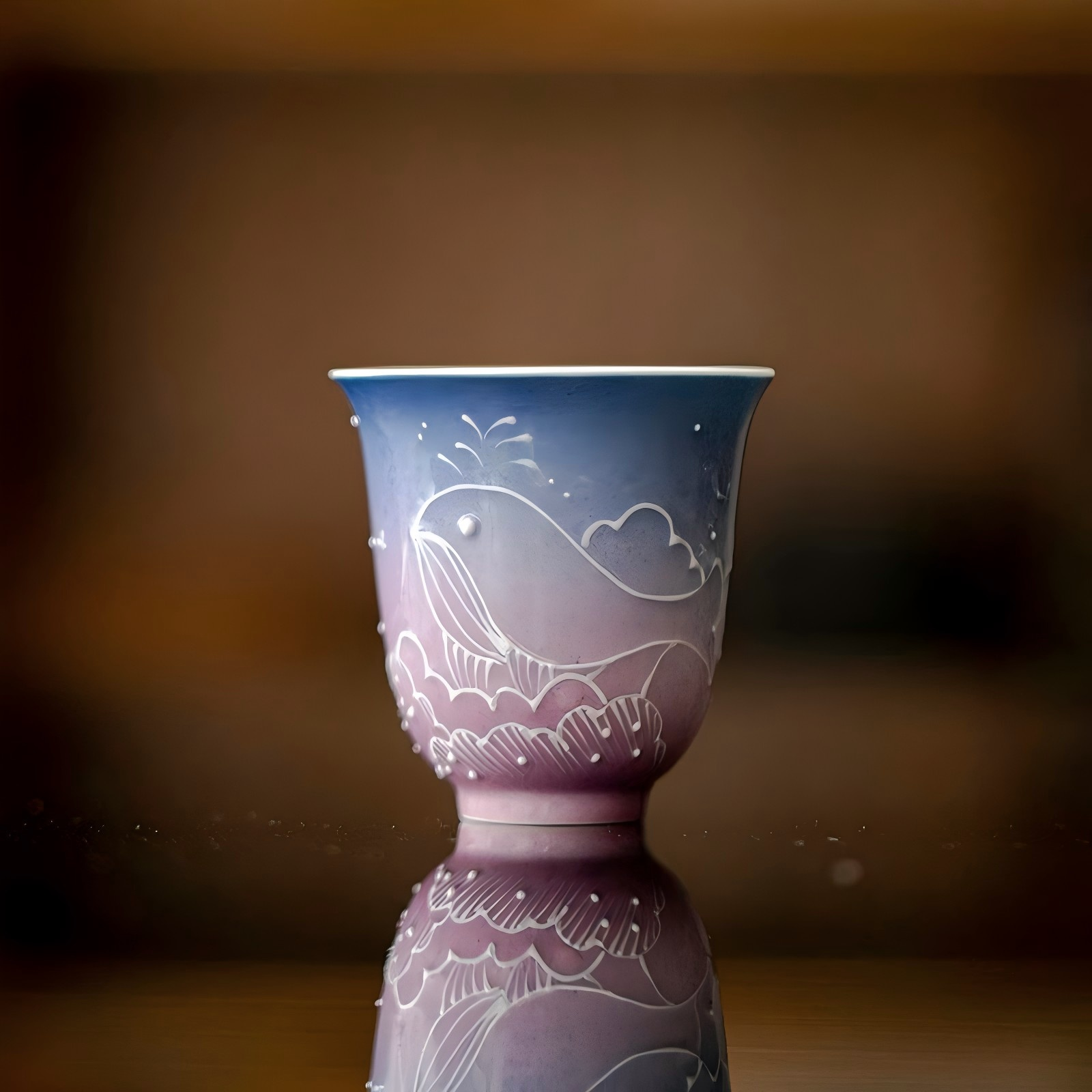 Zi Qiong Starry Sky High-Foot Tea Cup